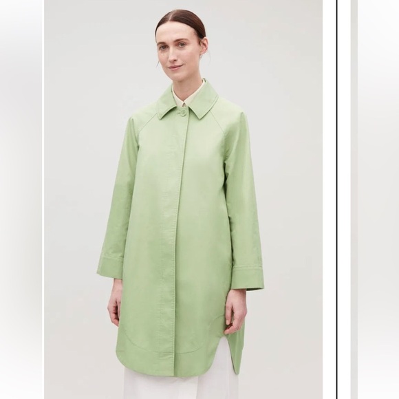 COS Light Green Women's Trench Coat Size 38
